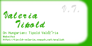 valeria tipold business card